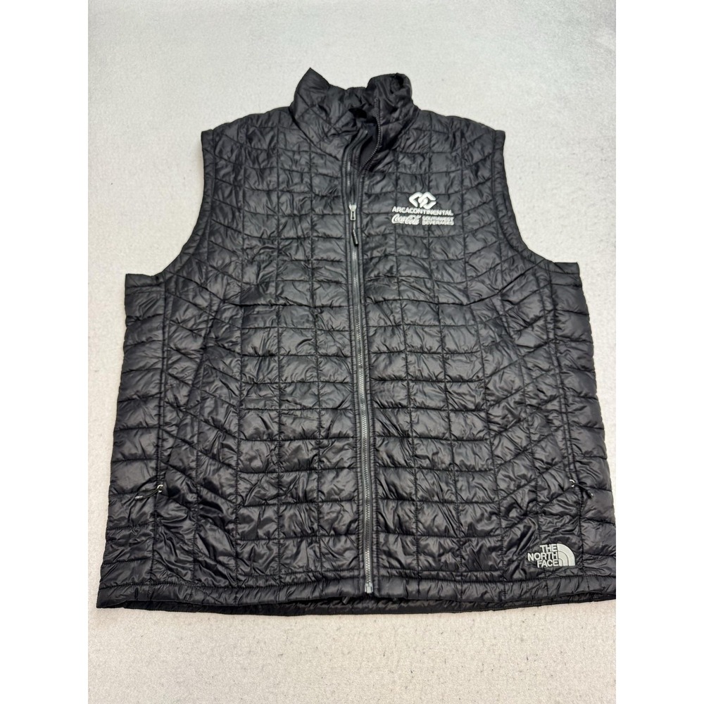 The North Face ThermoBall Eco Vest Mens XL Black Quilted Insulated Coca-Cola